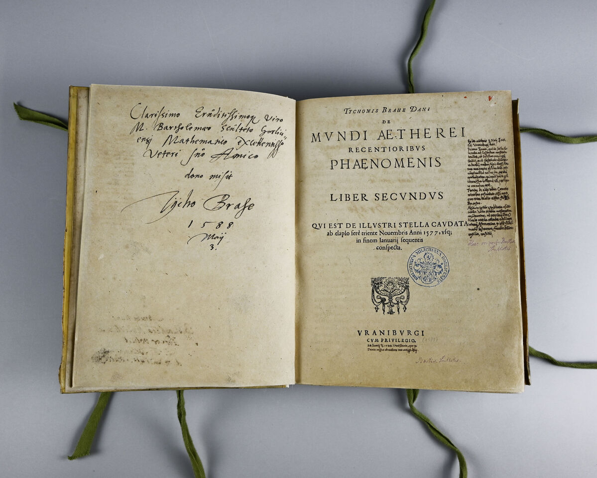 Tycho Brahe: De mundi aetheri recentioribus phaenomenis. Uraniborg 1588 Signatur E 4° 132 b